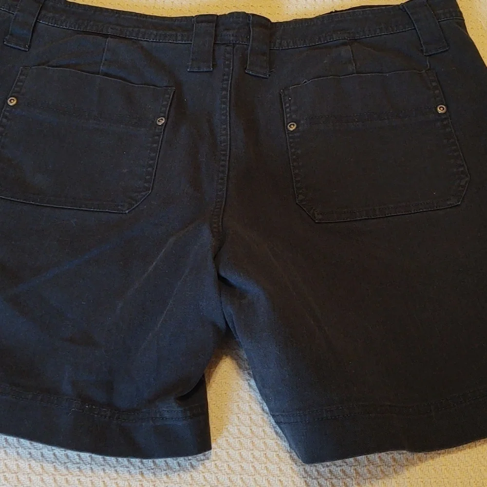 Faded Glory Stretch Women's Black Denim Shorts - Picture 6 of 9